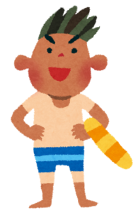 日焼けのイラスト